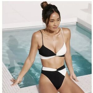 NWT l*space Black & White Twist Bikini Set